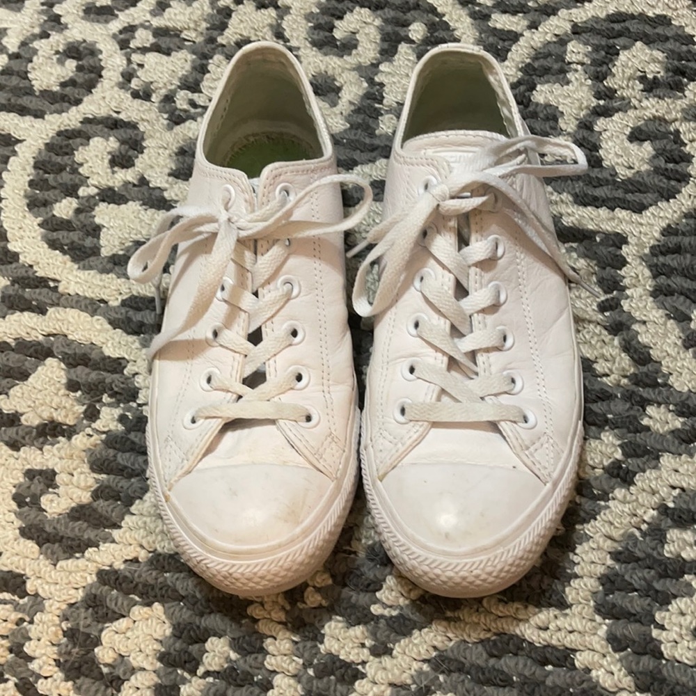 Converse white leather